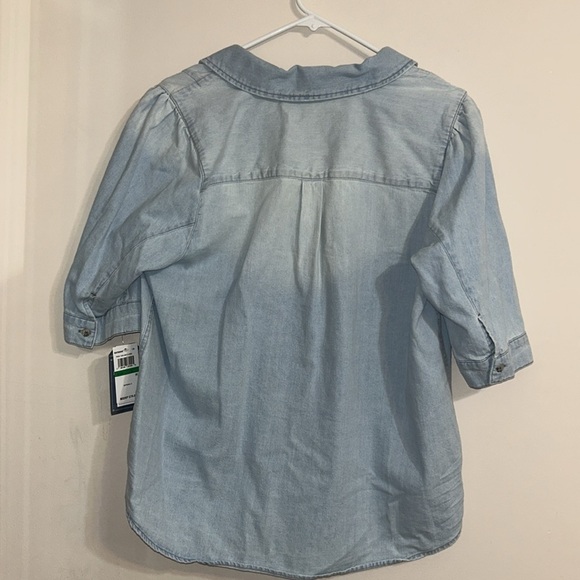 NWT Democracy Denim Jean Button Up Shirt Large - Picture 2 of 5